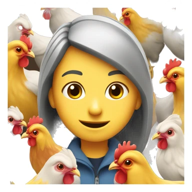 A person who loves chickens and teaching students; loves driving; learning english sticker