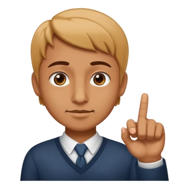 finger pointing left swipping under nose sticker