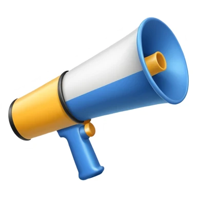 white megaphone sticker
