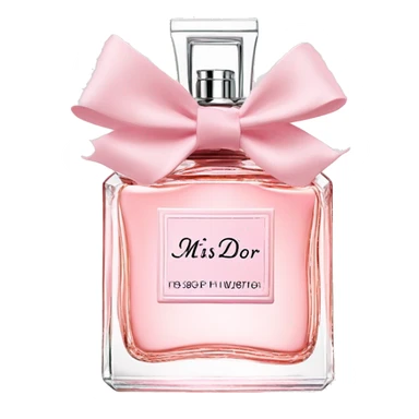 Light pink Miss Dior perfume with bow sticker