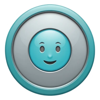 marca de verificación  un "check"  dentro de un círculo de color cian o turquesa, con un borde gris claro. sticker