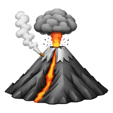 Volcano smoking before eruption no lava sticker