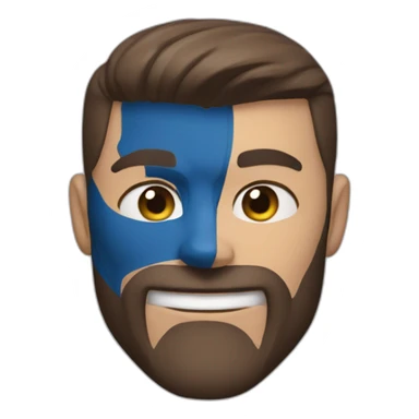 Batman Blue Eyes Brown Beard Muscle sticker