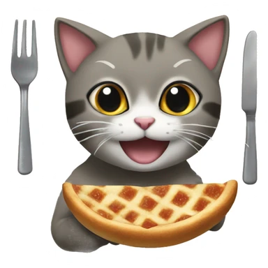 Gatto che mangia sticker
