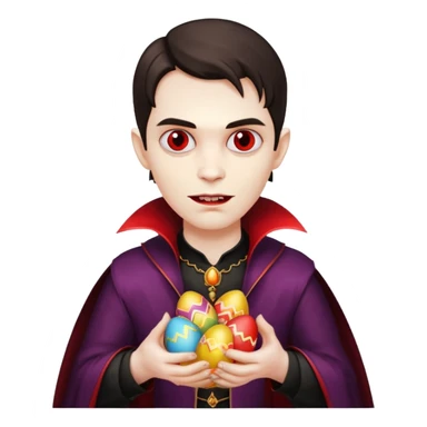 vampire with easter eggs sticker