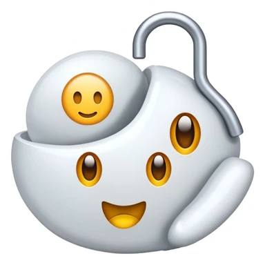 Faça um emoji de um laço branco de iphone sticker
