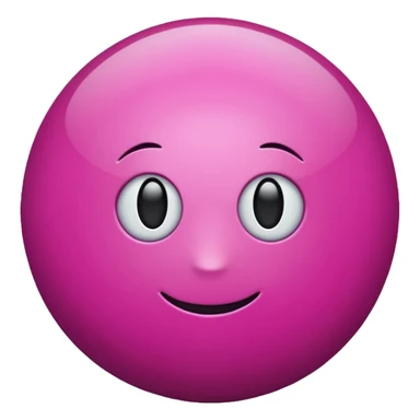 magenta color sphere,Negative : Emoji. sticker