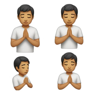 young latino praying sticker