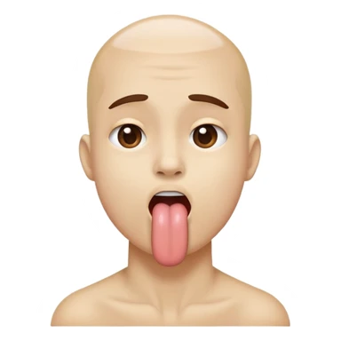Person holding neck crossed tongue out sticker