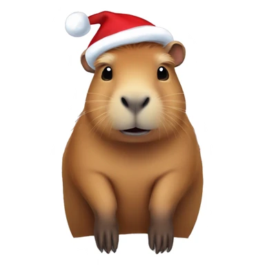 capybara in the christmas spirit sticker