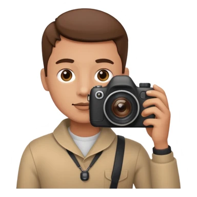 photographer looking into a camera sticker