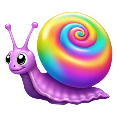 Lisa frank little snail  sticker