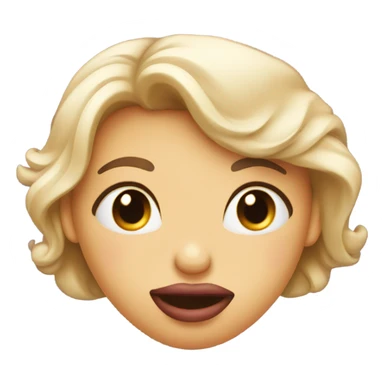 Heart with wink and kiss face sticker