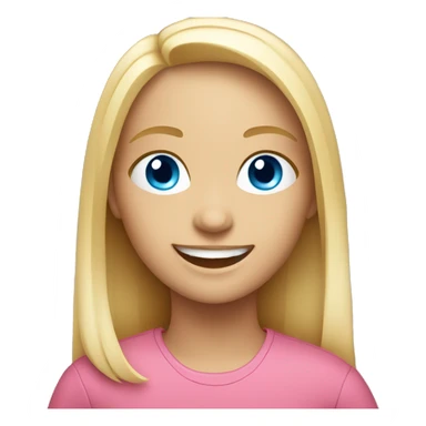 smiling girl in car interior with blue eyes  sticker