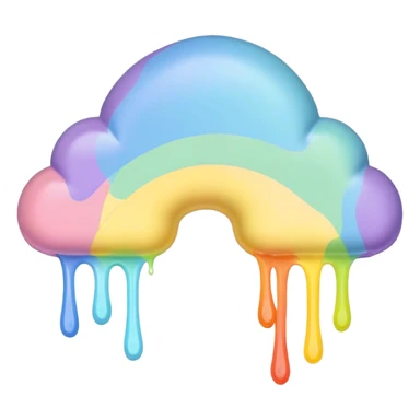 rainbow melted pastel sticker