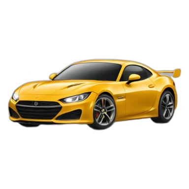 sports car going fast sticker