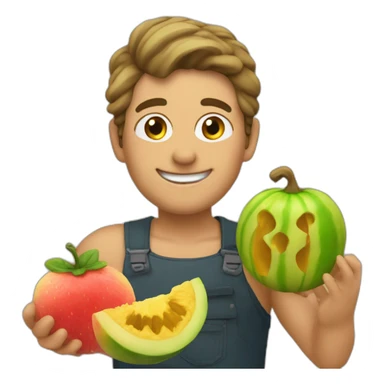 Jenfils sur une pastèque  sticker