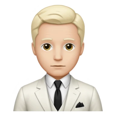 victoria man in 1900's, white suit sticker