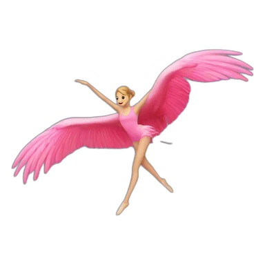 Flamingo fitness girl flying sticker
