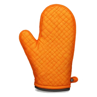 Realistic orange oven mitt sticker