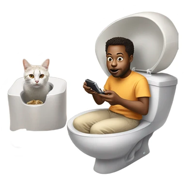 skibidi toilet drawing a xbox controller while eating alfredo and elon musk is impressed and they are on mars too, and there is cats everywhere sticker