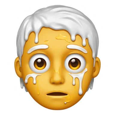 messy glue on face sticker