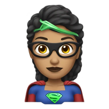 superwoman with nodejs logo sticker