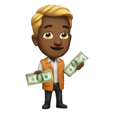 bengal man wih money sticker