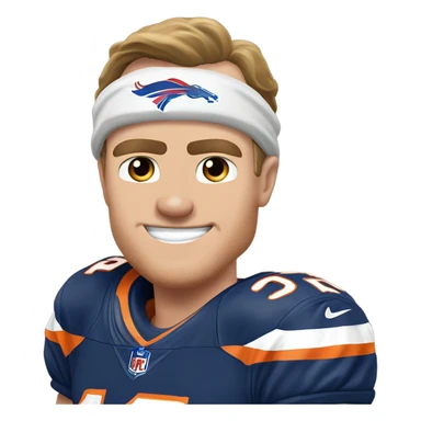 Broncos quarterback Bo Nix beating buffalo bills quarterback Josh Allen sticker