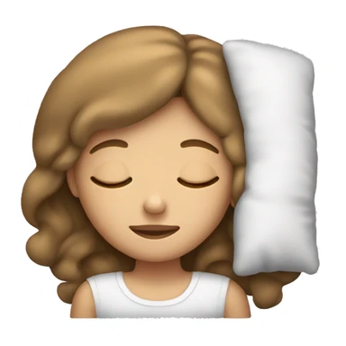 Light brown haired girl sleeping  sticker