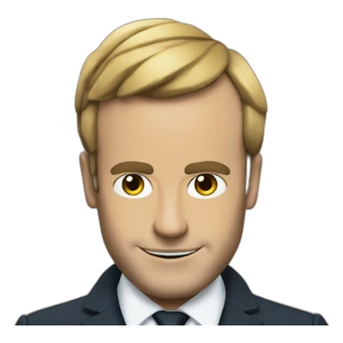 Macron met un bras tendu devant sa tête sticker