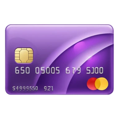 Purple gem credit card sticker