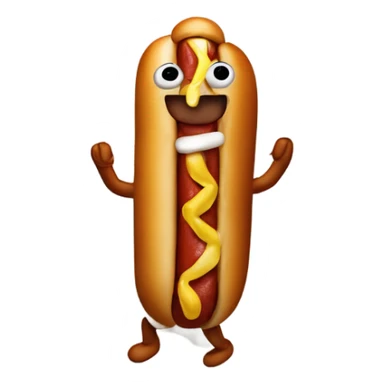 Hotdog dancing on the wall sticker