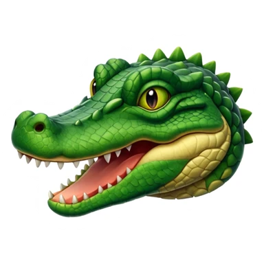 Realistic alligator head sticker