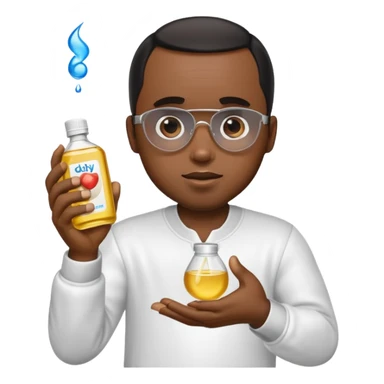 Diddy holding baby oil at a party sticker