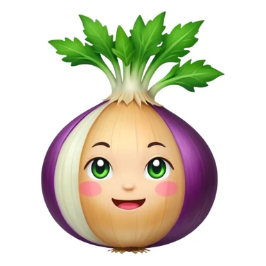 an onion chibi sticker