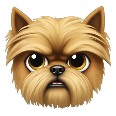 Angry Brussels Griffon mixed with Pomeranian sticker