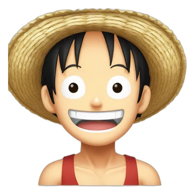 one piece straw hat Luffy sticker