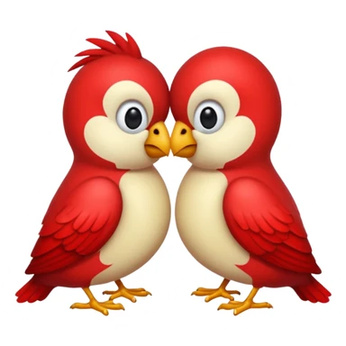 crea dos agapornis dándose un beso sticker