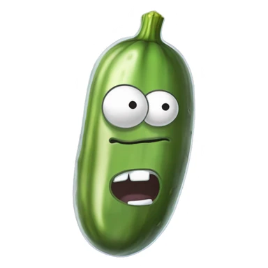 pickle rick from rick and morty but is an eggplant sticker
