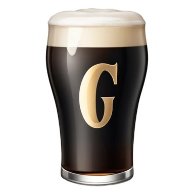 Pint of Guinness with the G split  sticker