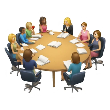 teachers' seminar at the table with books sticker