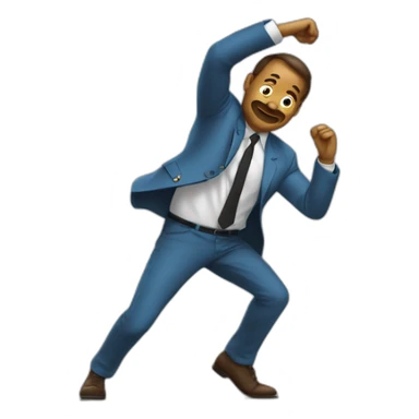 Un monsieur qui fait un dab  sticker