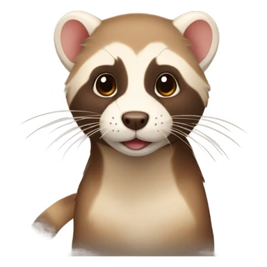Ferret with tan and brown fur sticker