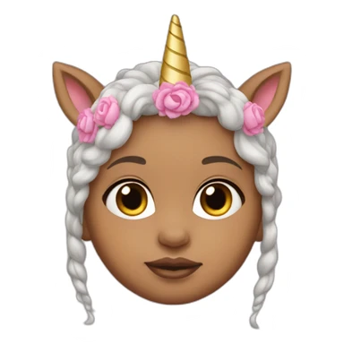 Light skin Newborn with unicorn headband sticker