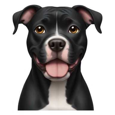 Black pitbull sticker