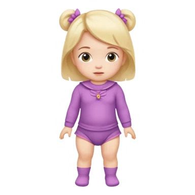 Baby Girl, Different Pose, different outfit, single Baby Girl only. sticker