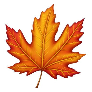 LEAF Falling FROM  tree with beautiful autumn colors, sticker