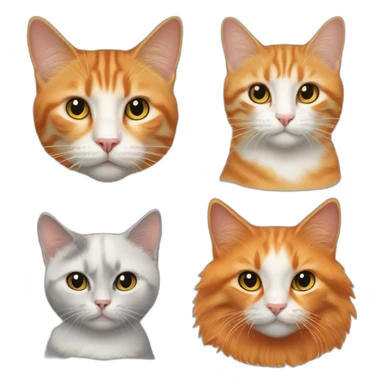 Caucasiab-Mom-dad-daughter-orange-cat-black-and-white-cat sticker