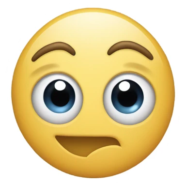 Rolling eye emoji but instead of a straight mouth have it smile sticker